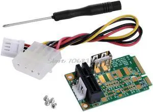 Mini PCI-E To PCI-E1x Board USB2.0 Adapter PCI Express Interface Card 4Pin Power