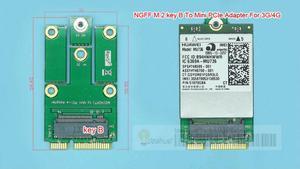 NGFF M.2 Key B To Mini PCIe Mini PCI-E Adapter For 3G 4G Moudle M2 to mini pcie for ME906E MU736 EM7345 ME936 EM7455
