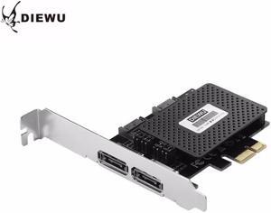 IPQ & I/O PCI-E to ESATA3.0 Expansion Card Adapter Activated SSD Solid-state Hard Drive Multi I/O Controller Card