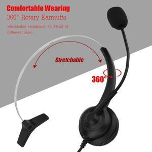 USB Plug Cordless Headphone for laptop,PC,computer, Call Center Noise Cancelling Headset With Adjustable Mic, Mute Volume