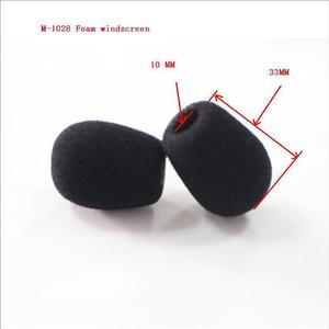 Linhuipad 10mm Diameter 33mm length foam microphone windscreens windshields soft foam mic cover for call center headsets