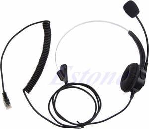 Call Center Corded Operator Telephone Headset 4-Pin RJ11 Monaural Headphone