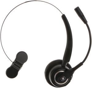 Call Center Noise Cancelling Wireless Bluetooth Headphone Headset Black