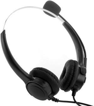 Marsnaska   4-Pin Call Center Corded Operator Telephone Headset High Quality Headphones with Microphone