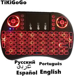 Air mouse backlit mini keyboard i8 Touchpad & battery russian spanish arabic Portuguese Remote control for computer TV BOX H96