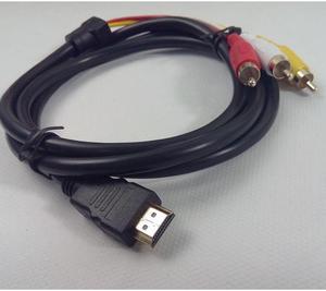 1080P HDMI Male to 3RCA Audio Video AV Output Transmit Cable Cord Adapter 1.5M