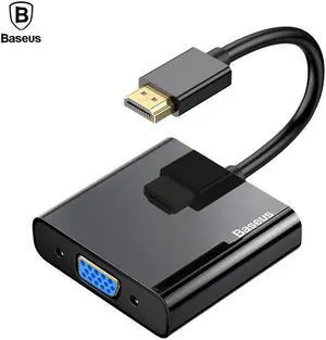 Baseus HDMI to VGA Cable HDMI VGA Adapter 1080P Digital HDMI Male to VGA Female Converter Splitter For Laptop PS4 Chromebook TV