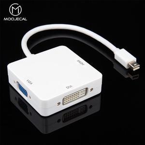 MOOJECAL  3 in 1 Mini DisplayPort to HDMI VGA DVI triple mini DP adapter cable for Apple MacBook Pro Mac Book Air PC