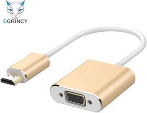 EGRINCY HDMI To VGA Cable Male HDMI To Female VGA Adapter 1080P HDMI Converter With Audio And USB Cable For PS3 TV Projector PC