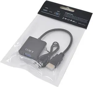 HD 1080P for HDMI To VGA Adapter Converter Cable With Audio Video Cable For Projector Monitor PC Laptop