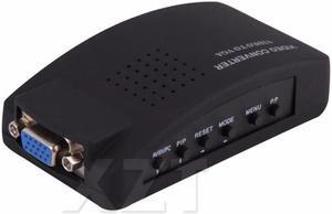PZ  PC Laptop Composite Video TV RCA S-Video AV In To PC VGA LCD Out Converter Adapter Switch Box