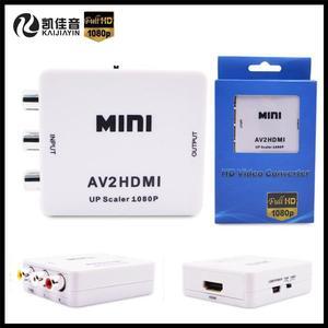 RCA to HDMI 720P 1080P Up Scaler AV2HDMI Mini AV to HDMI Signal Converter Adapter for TV,VHS VCR,DVD Records,+USB Cable+Gift Box