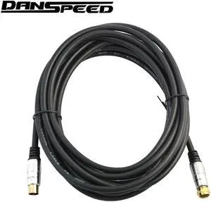DANSPEED 0.3m/1.5m/2m/3m/5m 9.5mm TV Satellite Antenna Cable Male to F Type Male Coax Adapter Cable