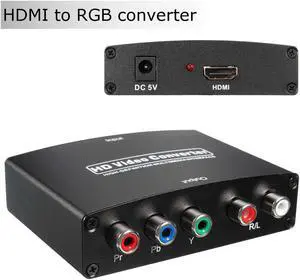 1080P HDMI to RGB Component 5 RCA YPbPr Video + R/L Audio Converter Adapter TV PC