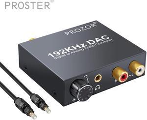 Rybozen 192KHz Analog Audio Converter DAC SPDIF Coaxial Optical Convert to  L/R RCA, Toslink Optical to 3.5mm Jack Audio Adapter for PS4 HD DVD Home