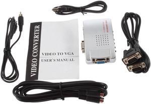 NTSC PAL VGA to TV AV RCA Signal Adapter Converter Video Switch Box for Computer Laptop PC