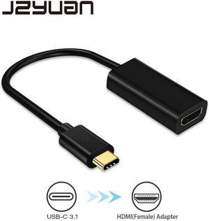 JZYuan USB C to HDMI Female Adapter Type C Male to Female HDMI 4K 60Hz Converter For MacBook Pro ChromeBook galaxy S9 Huawei P20