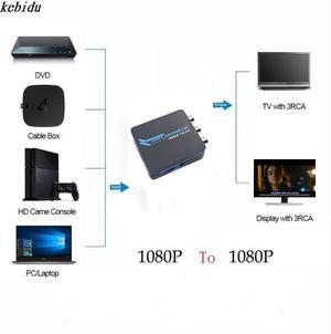 HDMI to AV 3RCA CVBs Composite Video Audio Converter Adapter Supporting PAL NTSC with USB Charge Cable For PC Xbox TV DVD 1080P