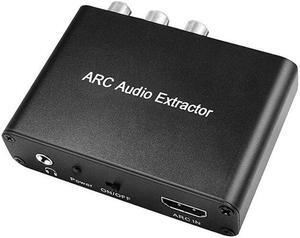 192KHz Aluminum ARC Audio Adapter HDMI Audio Extractor Digital to Analog Audio Converter DAC SPDIF Coaxial RCA 3.5mm Jack Output