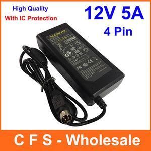 1pcs High Quality 12V 5A IC solutions AC /DC Converter Adapter Power Supply 4 Pin 4-Pin for LCD monitor Flat Panel TV 4Pin