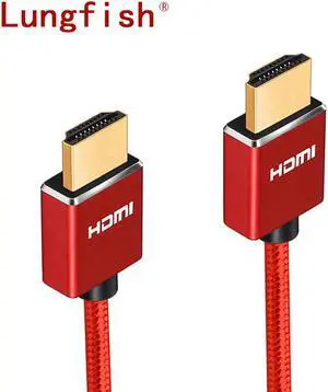 Lungfish 3D 1080P HDMI CABLE with Audio and Video cable Braid High Speed HDMI Cable Male to Male HDMI Cable Adapter for PS4 XBOX
