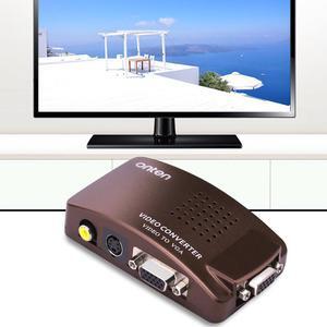 RCA AV Composite Video S-Video set-top-box PC To VGA input TV / LCD Display Monitor / Video Converter Adapter Switch Box