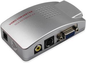 Wiistar VGA to AV RCA Converter VGA to AV S Video Video Adapter Switch Box TV PC 1080P