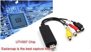 Easycap USB 2.0 Video Capture TV High Quality Black USB 2.0 Video Capture Card Converter PC Adapter TV Audio DVD DVR VHS