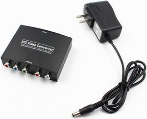RGB Component (YPbPr) video + R/L audio Adapter Converter HD TV to HDMI 1080P WP Main Unit And 5V DC Power Supply #F30NT02
