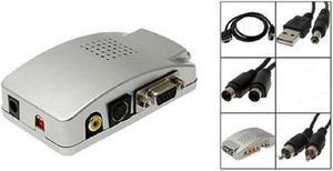 centechia Pro Universal NTSC PAL VGA to TV AV RCA Signal Adapter Converter Video Switch Box Composite for Computer Laptop PC