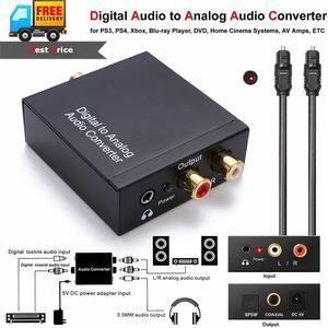 Arrival Optical Coaxial Toslink Digital to Analog Audio Converter Adapter RCA With 3.5mm Jack Kits Mayitr