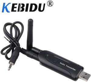 kebidu 3.5mm Jack Audio Double-decoding Transmitter Bluetooth 4.0 Adapter Wireless Audio Transmitter for TV PC Aptx