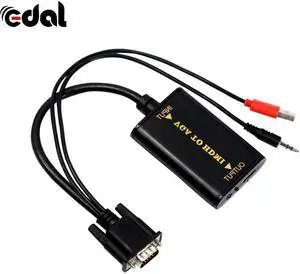 VGA Male To HDMI Output Audio TV AV HDTV Video Cable Converter Adapter 1080P HD