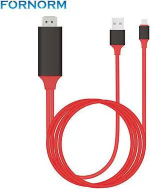 FORNORM 1080P HDMI Cable For Lightning to HDMI HDTV TV Adapter USB Cable For iPhone5 5S 6 6 Plus 6S 6 Plus 7 8Plus