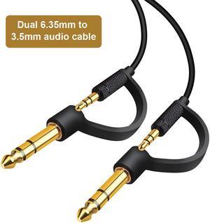 Oneodio Dual Jack 3.5mm to 6.35mm Adapter Audio Cable for Mixer Amplifier Speaker Gold Plated AUX Cable 1m 1.82m 3m 4.6m 7.62m