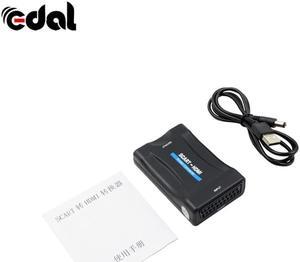 Universal 1080P SCART To HDMI Video Audio Upscale Converter Adapter for HD TV DVD for Sky Box STB Plug and Play with dc cable