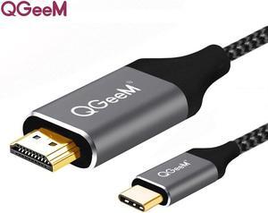 QGeeM USB C to HDMI 4K Cable adapter Thunderbolt 3 Compatible for huawei mate 20 macBook pro 2018 ipad pro galaxy S9 HDMI USB-C