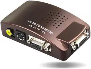 AV BNC to VGA Video Converter BNC S-video Input to VGA Analog Signal Switch Adapter Box For DVD STB Camera Monitor TV Displayer