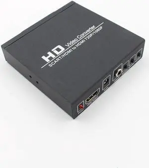 SCART+HDMI to HDMI Converter Video Signal Adapter Support HD 1080P/720P for Smart TV PC Laptop Projector