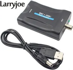Larryjoe HD 1080P/720P BNC To HDMI Converter Display Video Adapter Surveillance Monitor video signals Converter with USB Cables