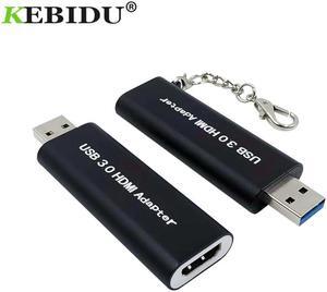 Kebidu USB 3.0 to HDMI Converter Mini Portable Keychain 1920 * 1080 HD Adapter for Windows 7 8 9 for Mac PC est