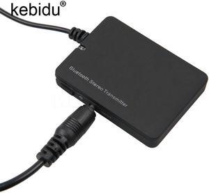 Kebidu 3.5mm Bluetooth Transmitter Transmite Mini Bluetooth Audio Transmitter A2DP Stereo Dongle Adapter for iPod TV Mp3 Mp4 PC