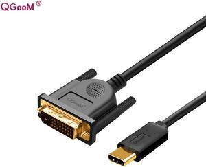 QGeeM usb c To dvi cable type c to dvi adapter Thunderbolt Compatible for MacBook Pro 2016 2017,galaxy S8 Note8,huawei mate 10