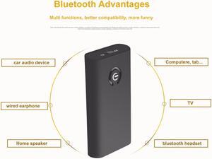 kebidu 2 in 1 Bluetooth Receiver Transmitter Wireless B9 Bluetooth Music Audio Adapter for  Speaker Car PC TV Headphones