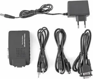 1set High Resolution Digital AV / S video to VGA TV Signal Converter Adapter S-video to VGA Switch Conversion for PC Notebook