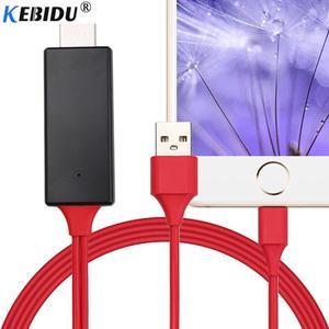 Kebidu HDMI Cable For Lightning Micro USB to HDMI Adapter Converter Cable AV HD TV for IOS for iPhone iPad for MHL Android Phone