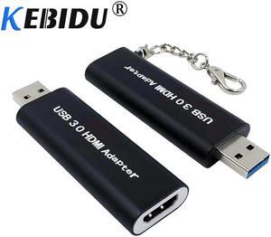 Kebidu Mini USB 3.0 To HDMI Converter Keychain Design 1080P HD Adapter Portable For Windows 7 8 9 For Mac PC Laptop