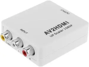 ALLOYSEED Mini 1080P Composite AV RCA to HDMI Video Converter Adapter Full HD 720/1080p UP Scaler AV2HDMI for HDTV Standard TV