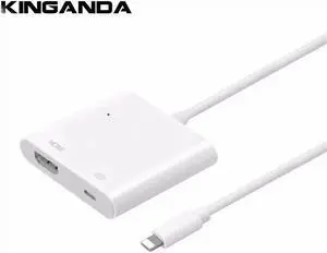 Light for Lighting Lightning to HDMI Digital AV TV Adapter Cable Audio Video HDTV HD 1080P Converter for iPhone iPad to HDMI