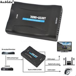 kebidu  1080P HDMI to scart Adapter micro USB to SCART HDMI Video Converter for Samsung Smartphone to CRT TV DVD Converter